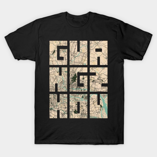 Guangzhou, USA City Map Typography - Vintage T-Shirt by deMAP Studio